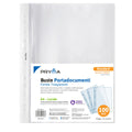 Pryma Buste Forate Portadocumenti A4 Standard – 100 Pezzi – Buste con Foratura Universale – Resistenti e Antistrappo (Trasparenti Lucide)