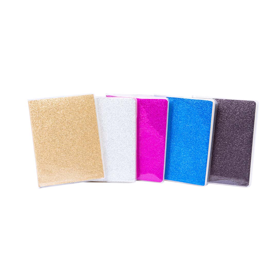Diario Memobook Piccolo Copertina Morbida 80 Fogli 102x137mm Glitter Assortiti