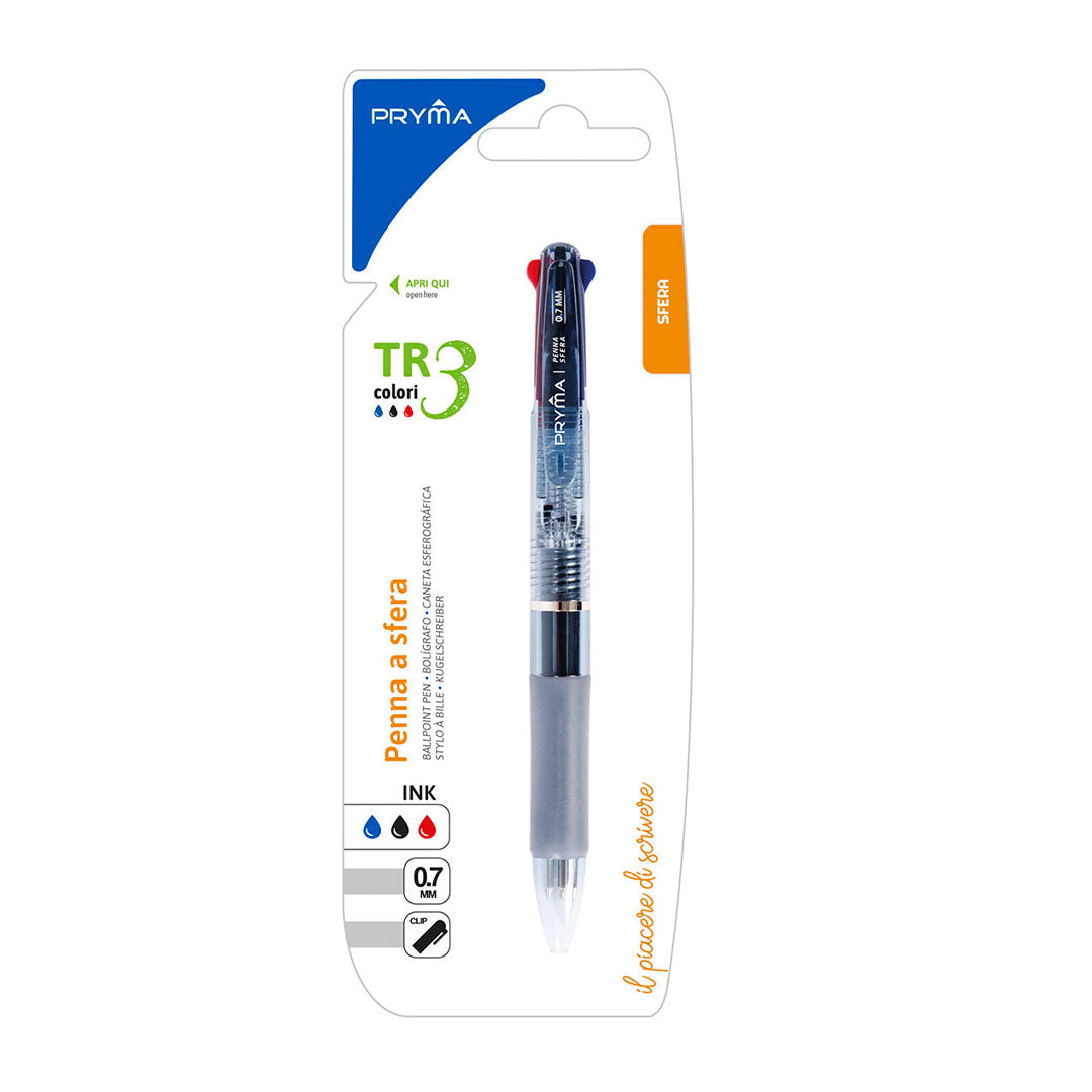 Penna Sfera Tr3 | 3 Colori (Nero, Blu, Rosso)