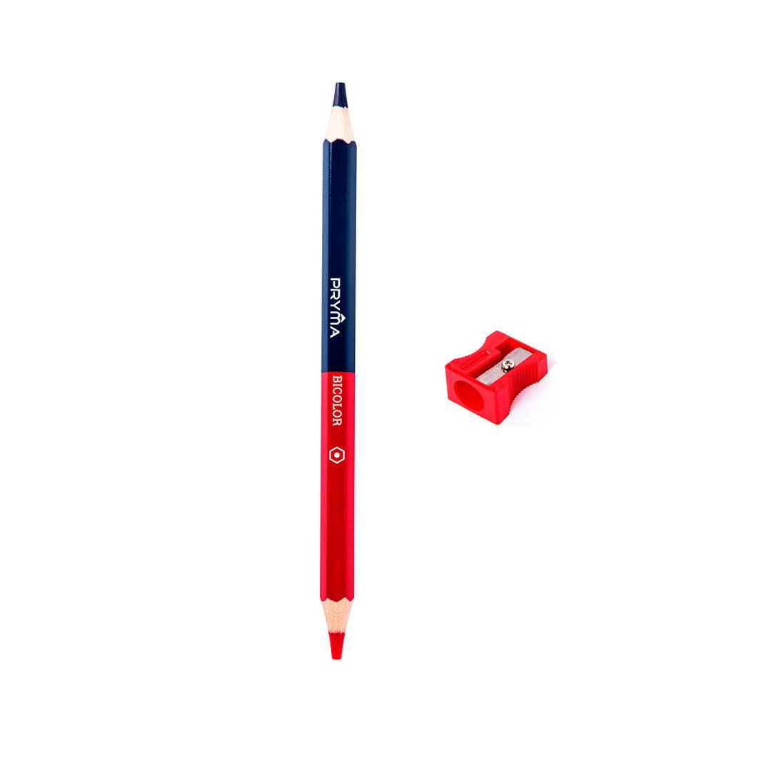 Matita Jumbo Bicolore Rosso-Blu Con Temperino | Ø 5 Mm
