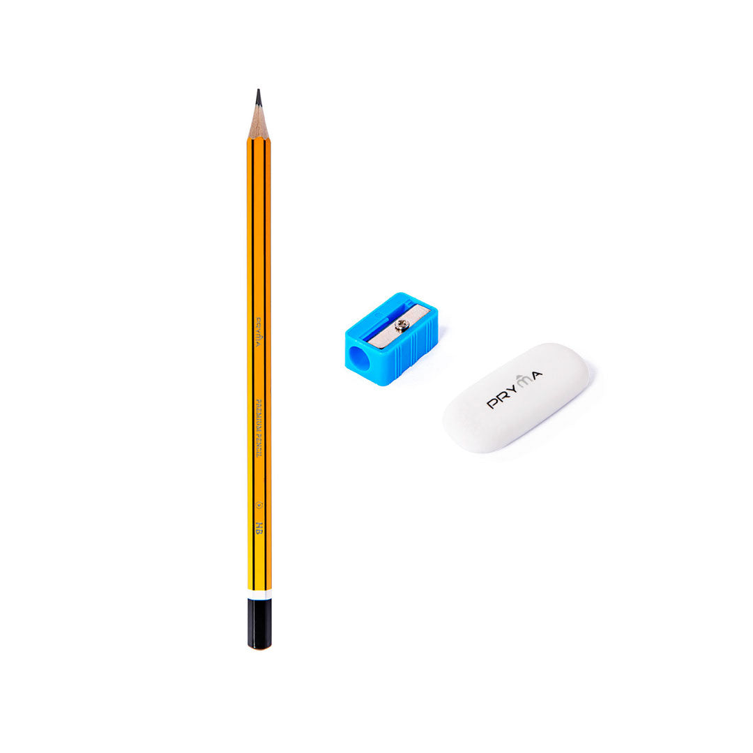 Matita In Grafite Premium Con Temperino E Gomma | Hb - Ø 2,8 Mm