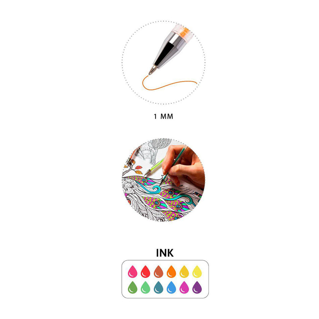 Penna Gel Fluo | 12 Colori