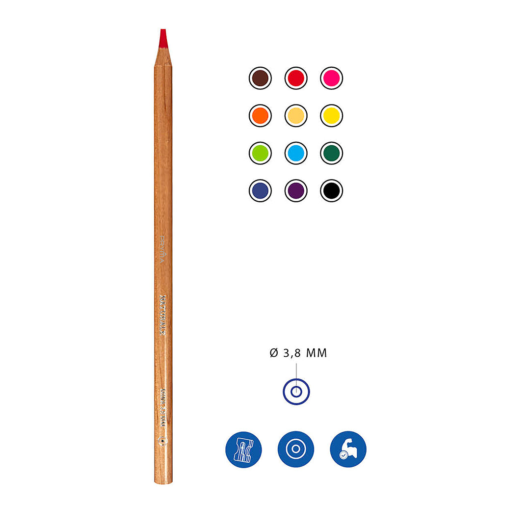Pastelli "Nature" Colorati | Ø 3Mm - 12 Colori