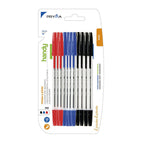 Penna A Sfera Handy | 1 Mm - 12 Pezzi (Nero, Blu, Rosso)
