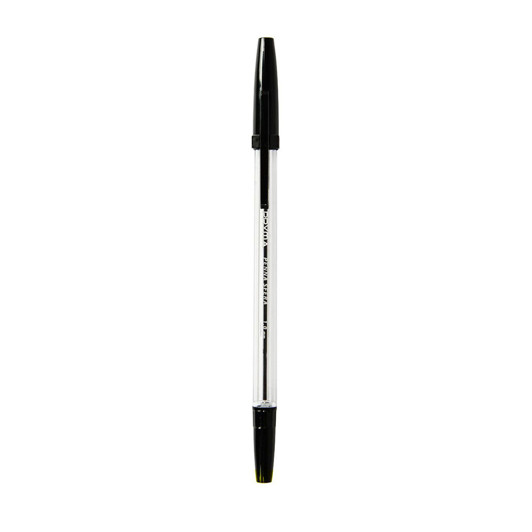 Penna A Sfera Handy | 1 Mm - 12 Pezzi (Nero, Blu, Rosso)