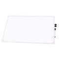 Pryma Lavagna Bianca Magnetica 35x50 Cm con Cornice in Alluminio – Mini Whiteboard da Parete o Appoggio con Pennarello Magnetico e 2 Cancellini