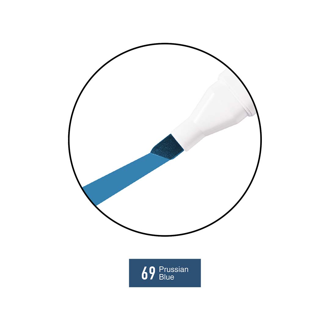 Marcatore Twice | Col. 69 - Prussian Blu (Doppia Punta 1Mm-6Mm)