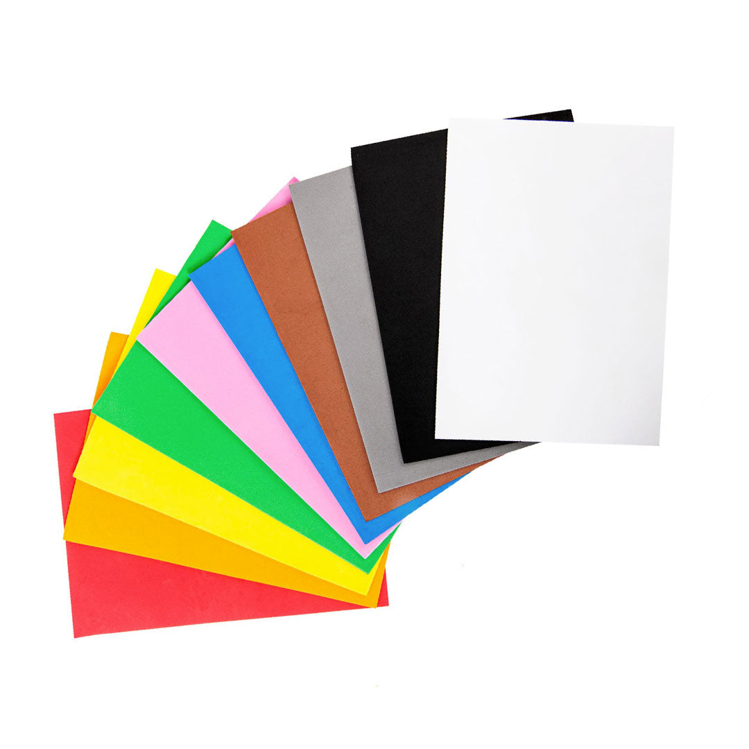 Fogli Colorati Gomma Eva Formato A4 Spessore 2mm | 10 Fogli