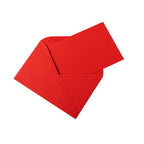 Pryma Biglietti con Busta – Colore Rosso – Confezione da 100 Pezzi – Carta di Qualità per Inviti, Auguri e Messaggi (Formato 4 – 11 x 7 cm, Centimetri)