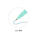 Penna Sfera Crystal Pastel 0.5Mm 5Pz Blu