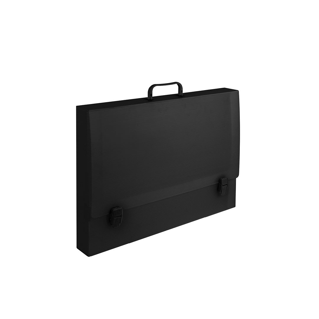 Valigetta con Manici 56x36x6Cm 2 Chiusura a Clip Nero
