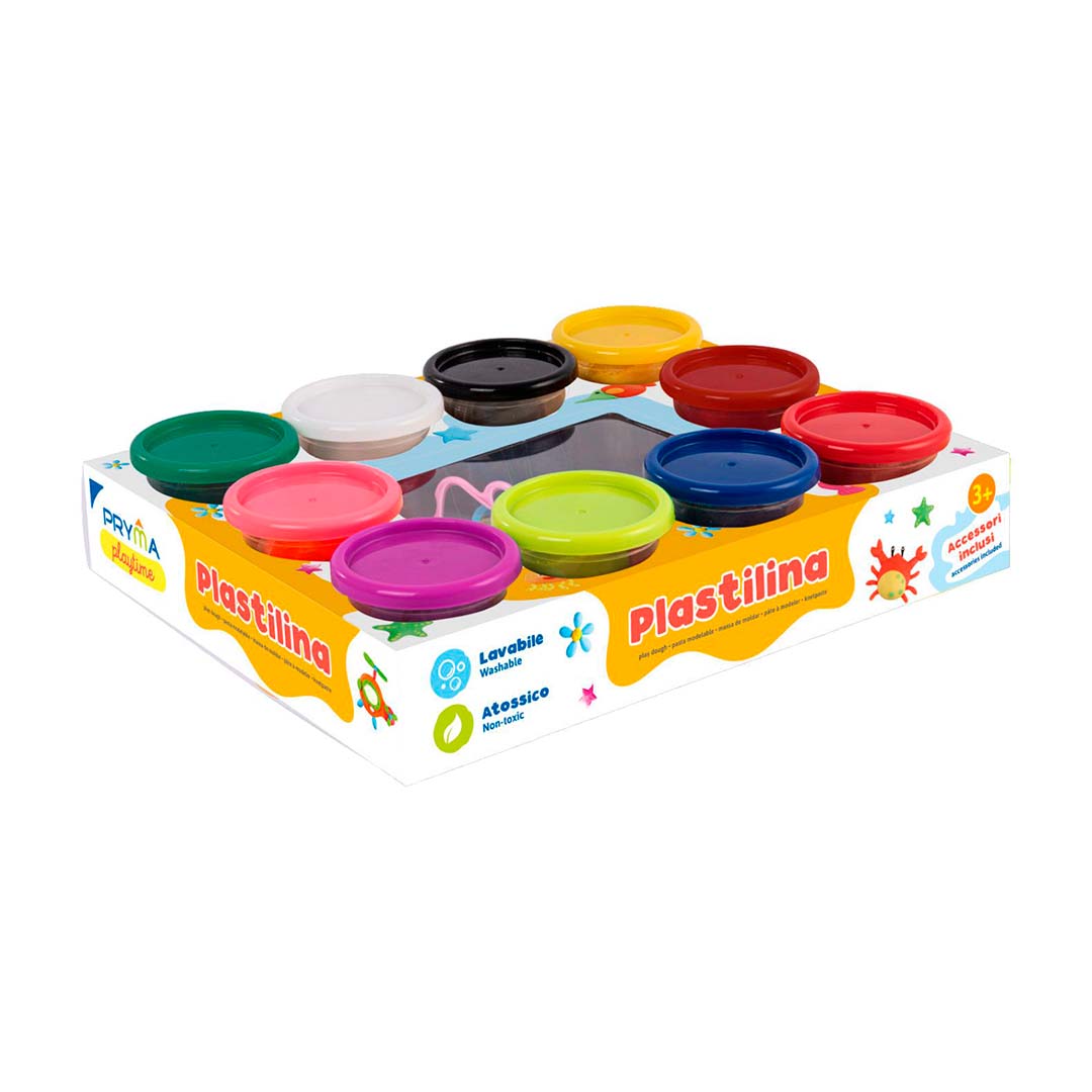 Plastilina Colorata | 10 Barattoli Con Accessori Inclusi