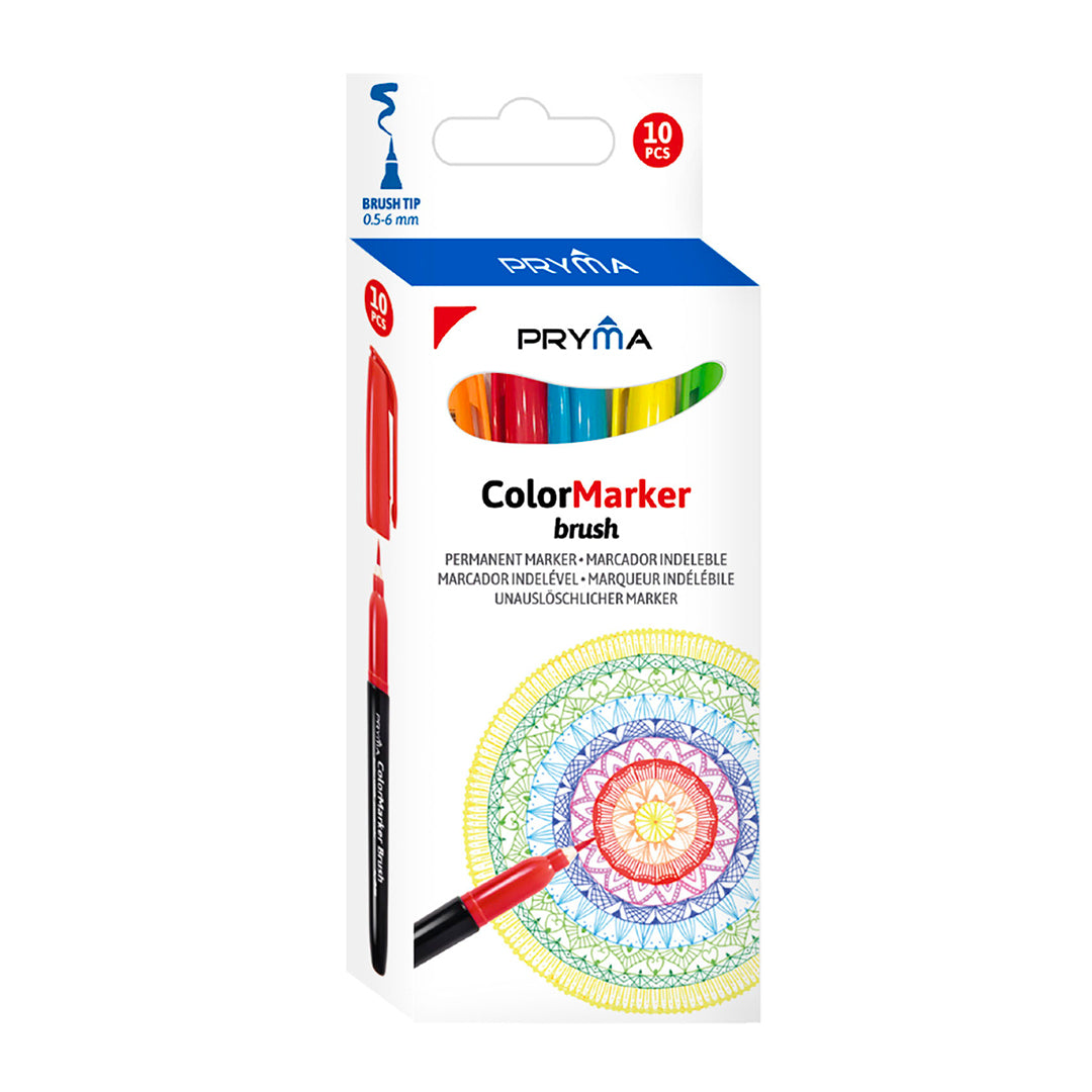 Color Marker Brush | 10 Colori (Punta Pennello)