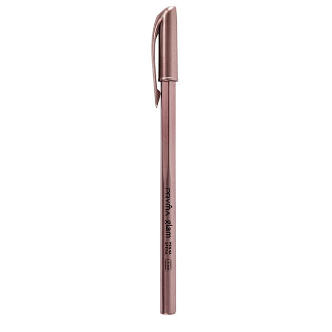 Pryma Penna Sfera Glam 1mm – Confezione 50 Penne Eleganti con Scrittura Scorrevole e Design Raffinato (Inchiostro Rosso)