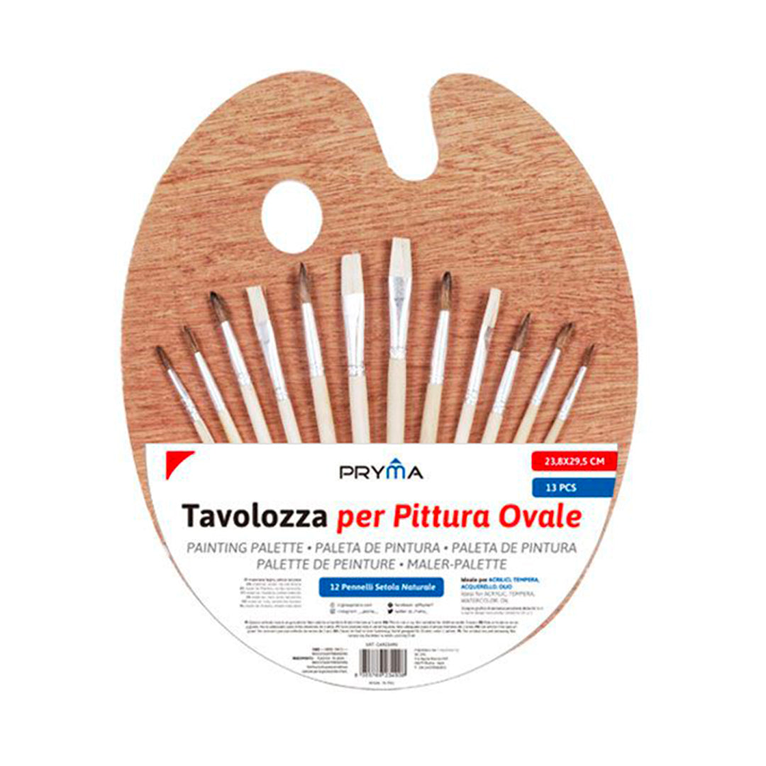 Tavolozza Con 12 Pennelli