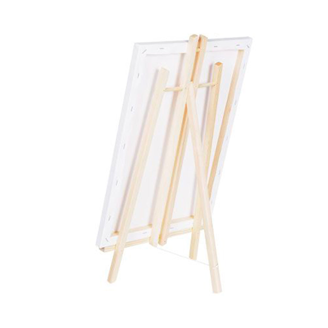 Cavalletto Da Pittura In Legno Con Tela Da 30x40 Cm