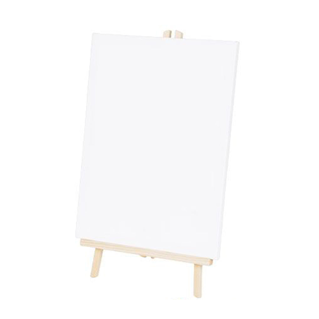 Cavalletto Da Pittura In Legno Con Tela Da 30x40 Cm