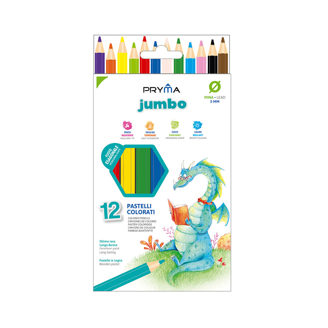 Pastelli Colorati Jumbo | Ø 5Mm - 12 Colori