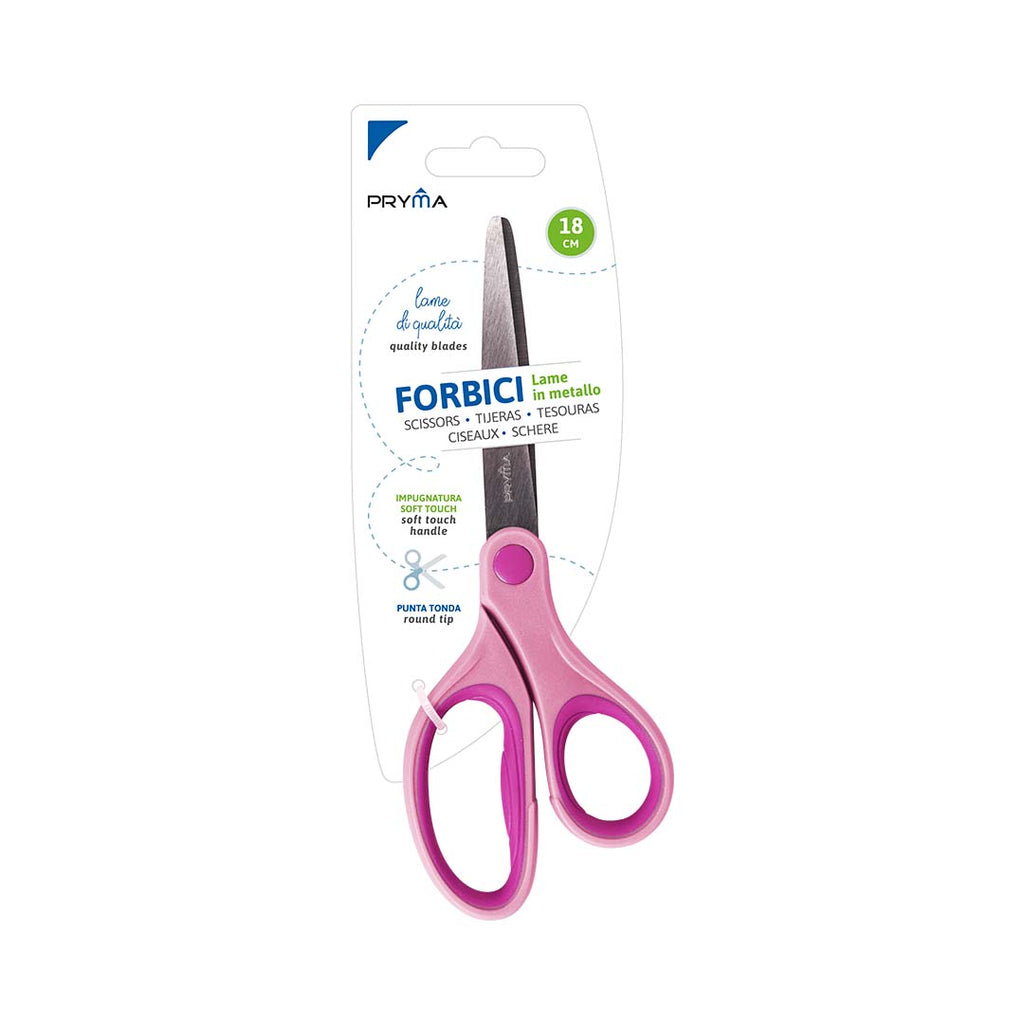 Forbici Punta Tonda | 18 Cm - Rosa