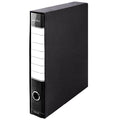 Pryma Registratore Raccoglitore Ufficio con Leva - Raccoglitore Protocolli A4 Robusto per Documenti (Nero, D5)
