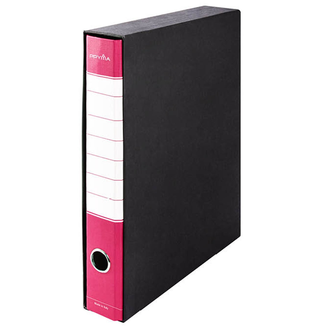 Pryma Registratore Raccoglitore Ufficio con Leva - Raccoglitore Protocolli A4 Robusto per Documenti (Fucsia, D5)