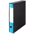 Pryma Registratore Raccoglitore Ufficio con Leva - Raccoglitore Protocolli A4 Robusto per Documenti (Azzurro, D5)