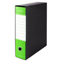 Pryma Registratore Raccoglitore Ufficio con Leva - Raccoglitore Protocolli A4 Robusto per Documenti (Verde Mela, D8)