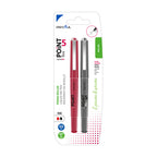Penna Roller Point 5 0.5Mm 2Pz Nero-Rosso