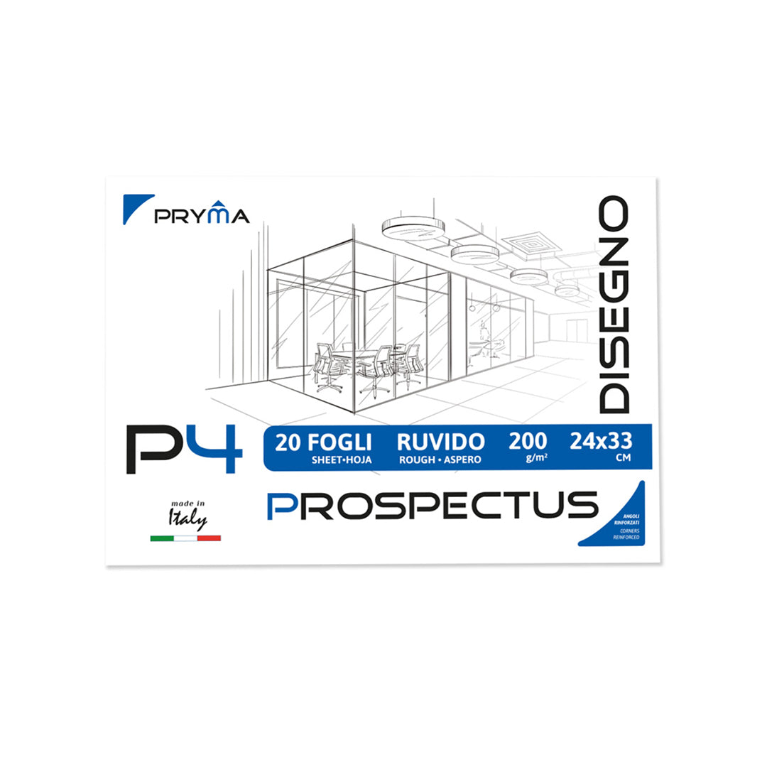 Pryma Album da Disegno P4 Ruvido 24x33cm 200g/m²