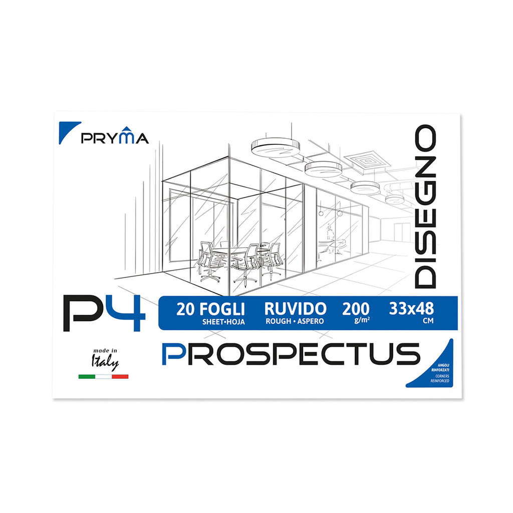 Pryma Album da Disegno P4 Ruvido 33x48cm 200g/m²