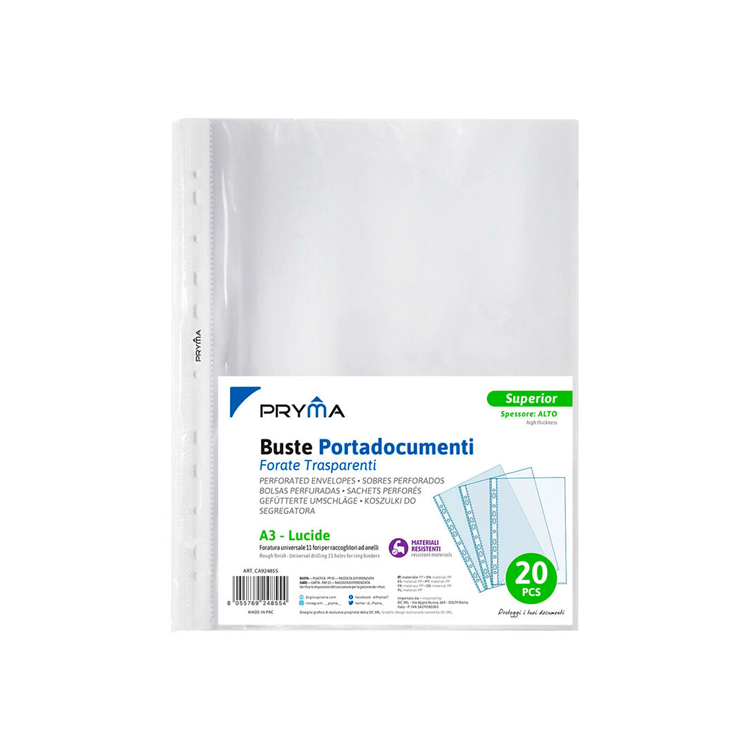 Busta Porta Documenti Superior 30x42 Cm 20Pz Lucida