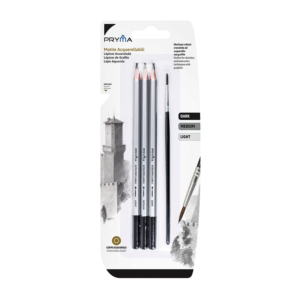 Set Matite Acquerellabili Con Brush 4Pz