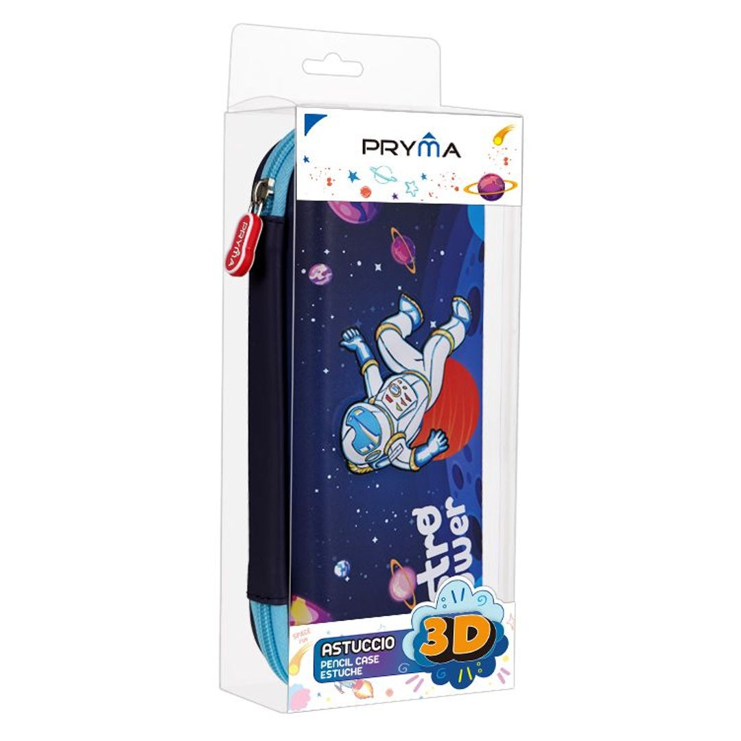 Pryma Astuccio 3D in EVA - Modello Astro Boy per Bambini, Resistente e Capiente con Zip Azzurra, Ideale per Scuola e Tempo Libero