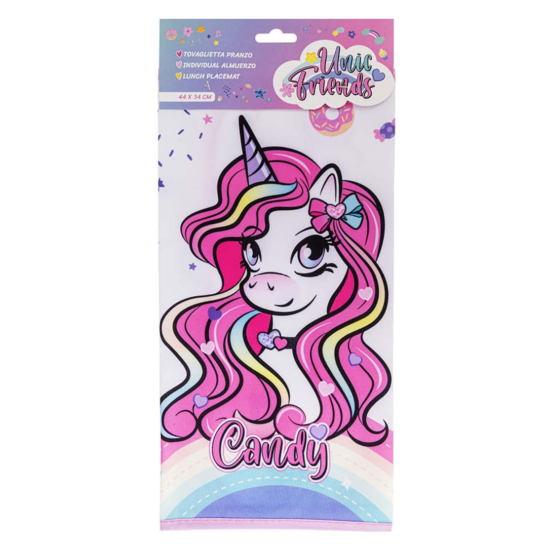Pryma Tovagliette Merenda Bambina – Set 3 Pezzi Fantasia Unicorno 44x34 Cm | Lavabili e Riutilizzabili