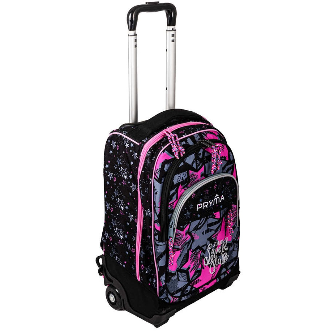 Pryma Zaino Trolley per Scuola 50x32x22 Cm - Zaino con Ruote, Capiente e Resistente (Linea Star)
