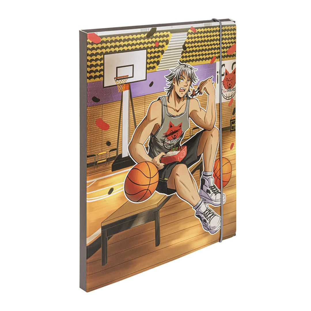 Pryma – Cartellina 3 Lembi con Elastico Tondo D1 25,5x34,5x1,2 Cm | Porta Documenti Formato A4 | Cartellina Scuola (Fantasia Anime Basket)