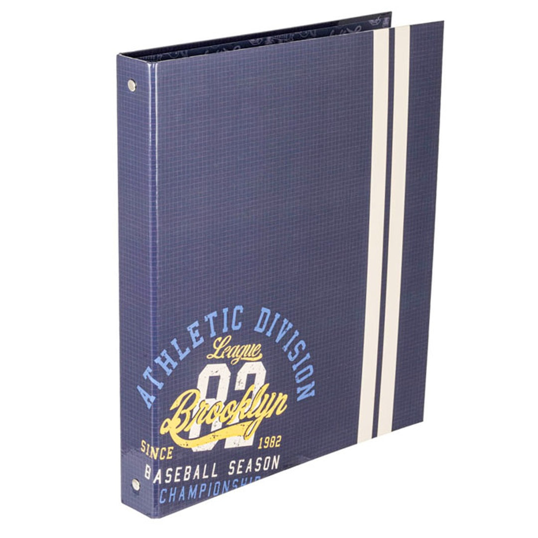 Pryma Raccoglitore 4 Anelli – Quaderno ad Anelli Formato A4 – Copertina Rigida Decorata – Organizer per Scuola, Ufficio e Archivio Documenti (Linea Sport)