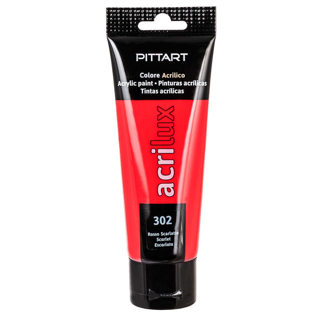 Pryma Colori Acrilici 75 ml – Set 6 Pezzi – Alta Coprenza, Versatili per Tela, Carta, Legno e Fai da Te (Bianco Titanio, Giallo Limone, Verde Medio, Blu Ftalo, Rosso Scarlatto, Nero, 75 ml x 6)
