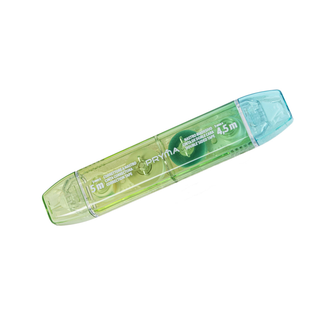 Correttore a Nastro 5mm x 5m e Nastro Biadesivo Permanente 5mm x 4.5m