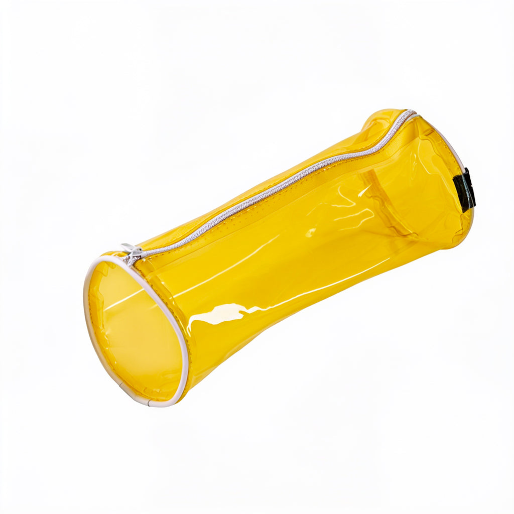 Astuccio in PVC Trasparente Giallo – 21x8cm