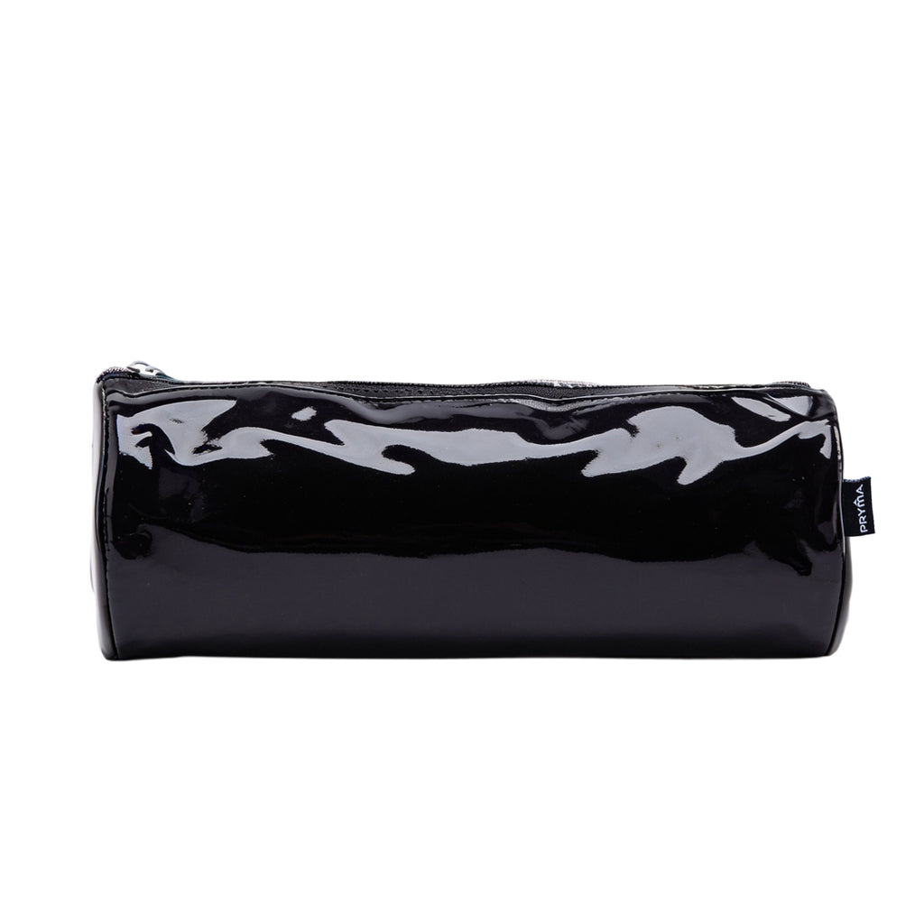 PRYMA Astuccio in PVC Trasparente, 21x8cm Nero – Portapenne Impermeabile e Resistente con Cerniera, Organizer Minimalist