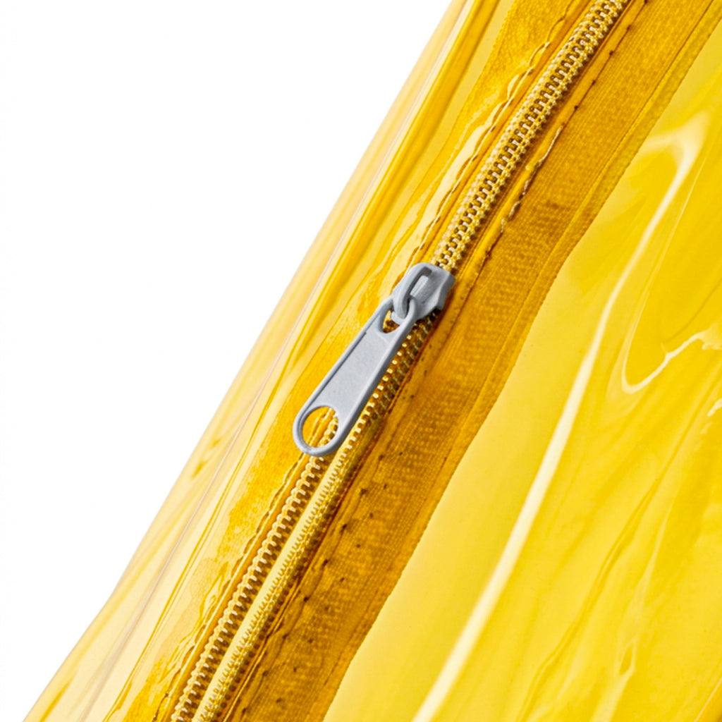 Astuccio in PVC Trasparente Giallo – 21x5x7cm