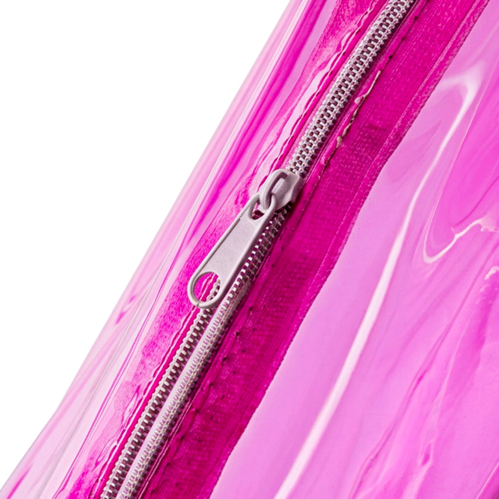 Astuccio in PVC Trasparente Rosa – 21x5x7cm