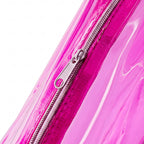 Astuccio in PVC Trasparente Rosa – 21x5x7cm