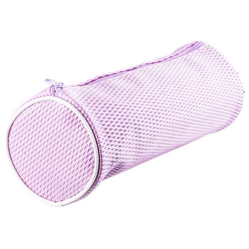 Astuccio Cilindrico in Tessuto Mesh Rosa – 22x8cm