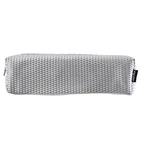PRYMA Astuccio Slim in Tessuto Mesh Grigio, 20x4.5x4.5cm – Portapenne a Rete con Cerniera, Organizer Traspirante e Resis