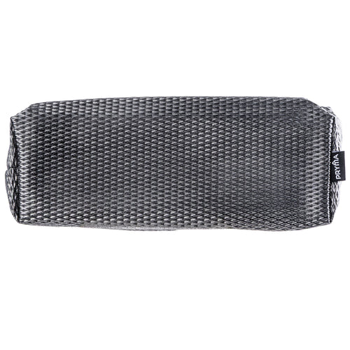 PRYMA Astuccio Slim in Tessuto Mesh Nero, 21x5x7cm – Portapenne a Rete con Cerniera, Organizer Traspirante e Resistente 