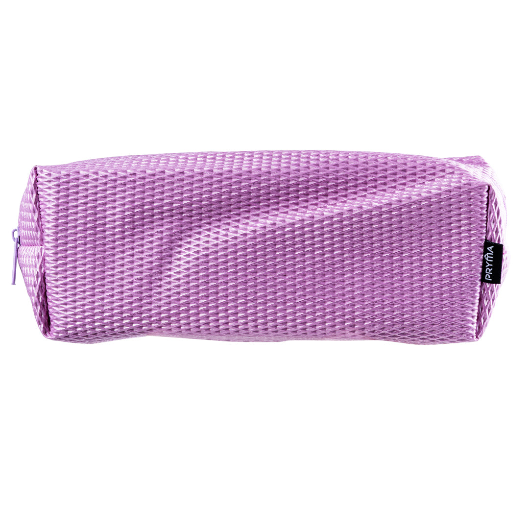 PRYMA Astuccio Slim in Tessuto Mesh Rosa, 21x5x7cm – Portapenne a Rete con Cerniera, Organizer Traspirante e Resistente 