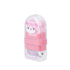 Gomma e Rullo Raccoglipelucchi Kawaii Rosa (Gattino)
