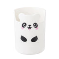 PRYMA Portapenne da Scrivania Kawaii Bianco (Panda), 7.5 x 10.5 cm – Organizer Portapenne per Cameretta, Contenitore Por
